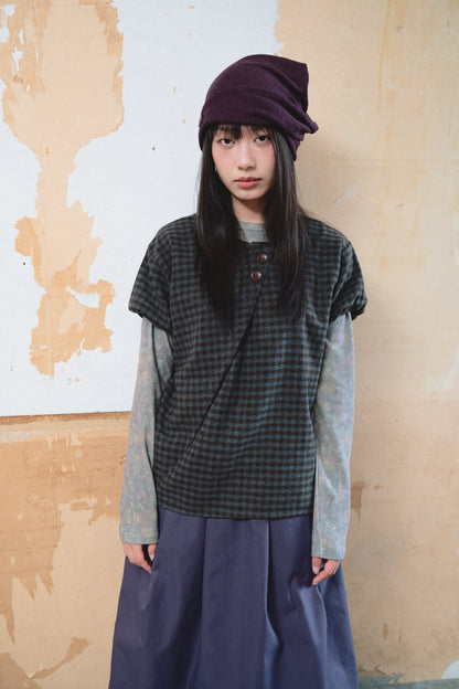Plaid Button-Down Top