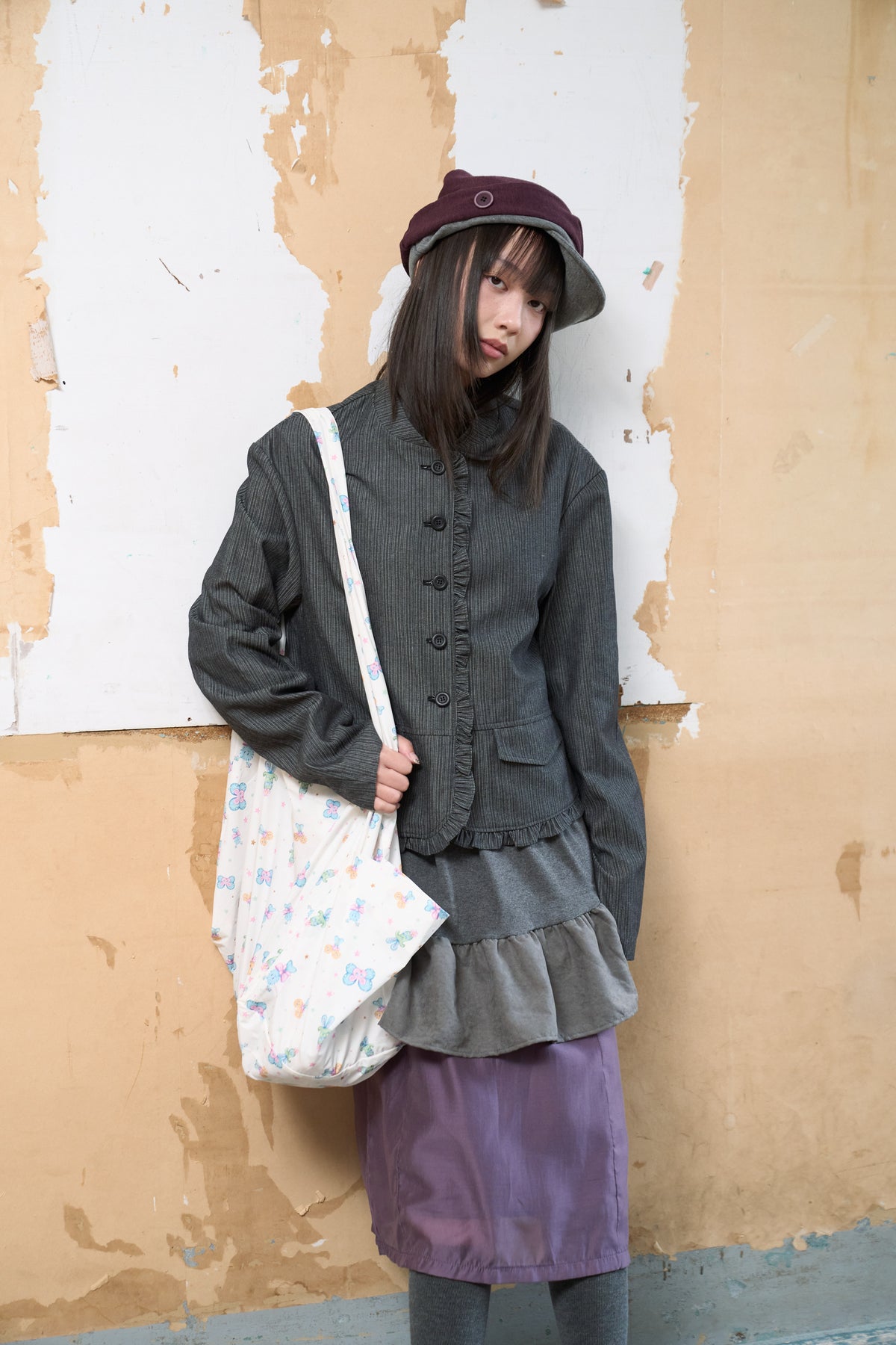 Ruffle-Trimmed Suit Jacket