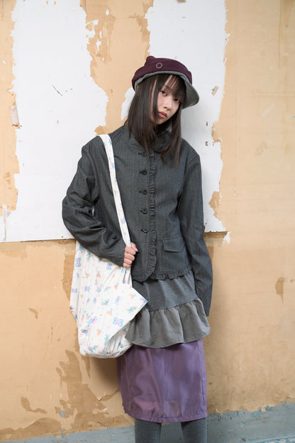 Ruffle-Trimmed Suit Jacket