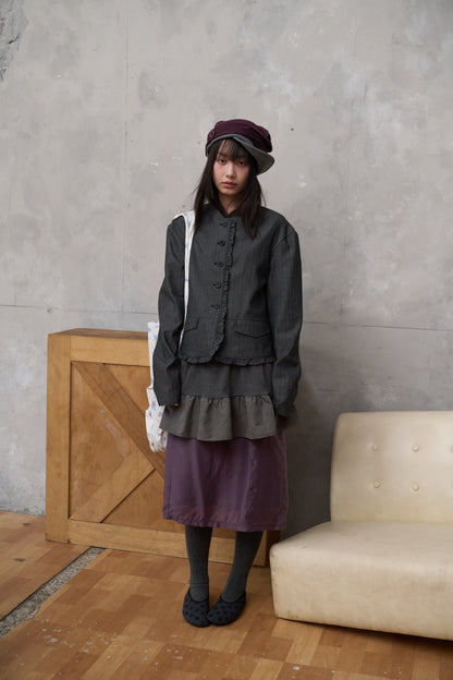 Ruffle-Trimmed Suit Jacket