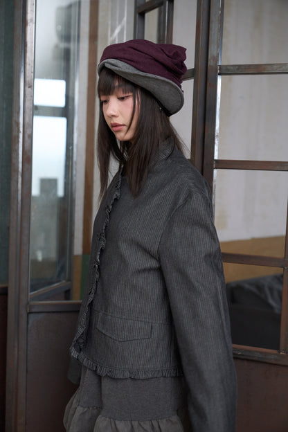 Ruffle-Trimmed Suit Jacket