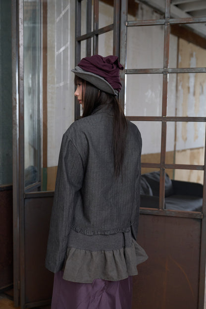 Ruffle-Trimmed Suit Jacket