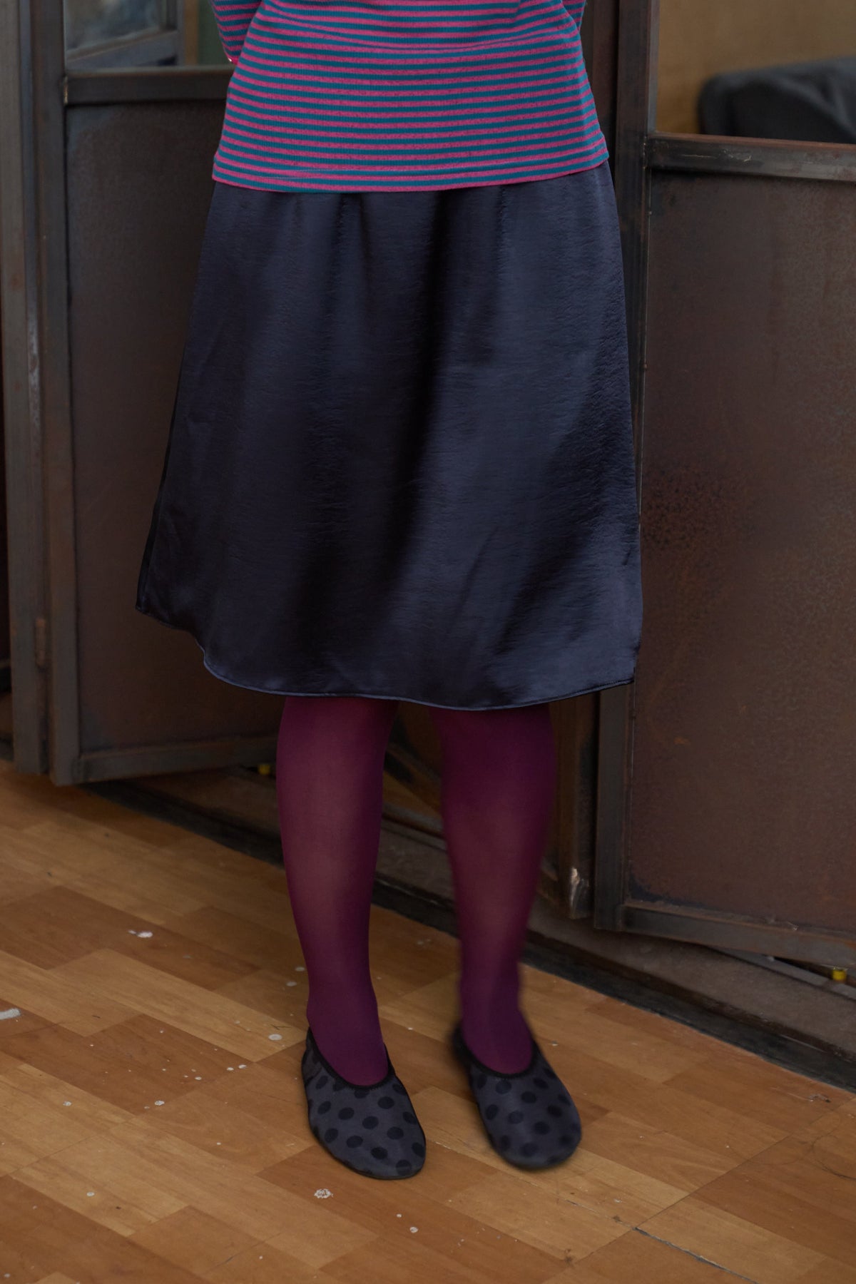 Satin Midi Skirt