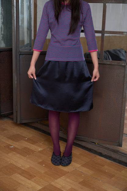 Satin Midi Skirt