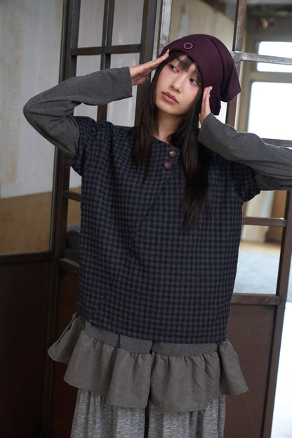 Plaid Button-Down Top