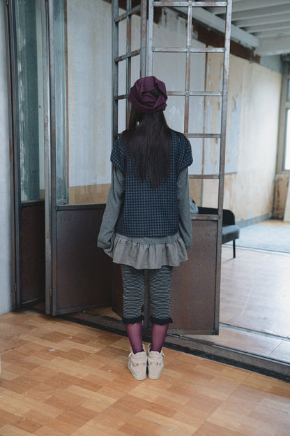 Striped Lace Capri Pants