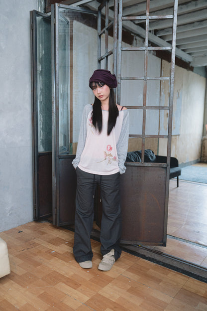 Cotton Workwear Flared Pants