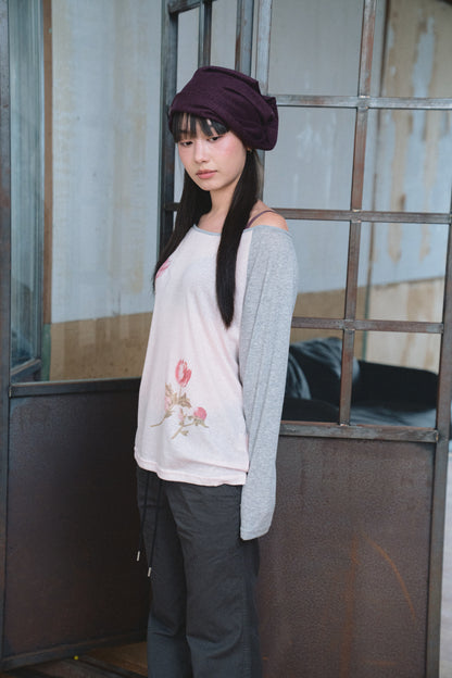 Lightweight Floral Raglan Knit Top