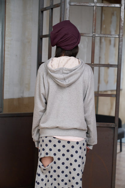 Double-Zip Floral Hooded Jacket