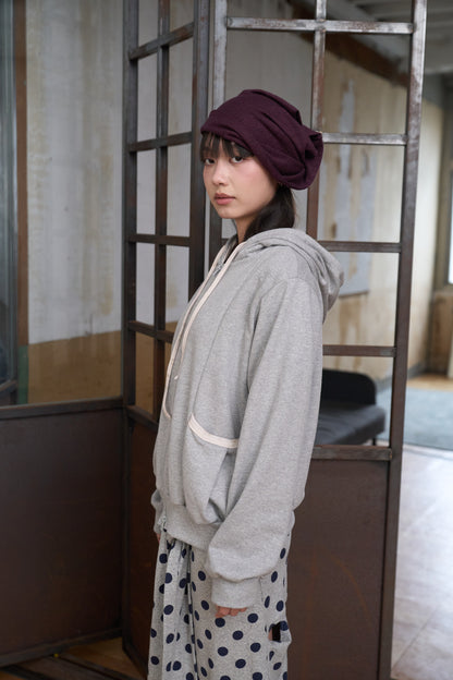 Double-Zip Floral Hooded Jacket