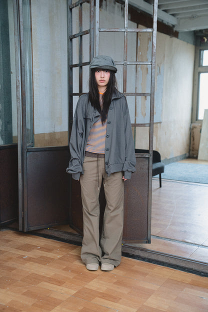 Cotton Workwear Flared Pants