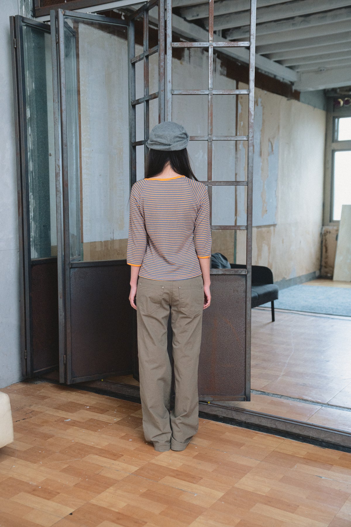 Cotton Workwear Flared Pants