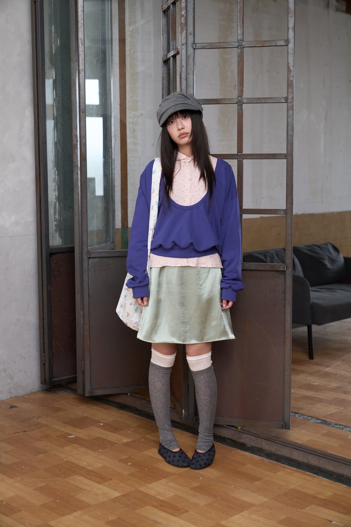 Satin Midi Skirt