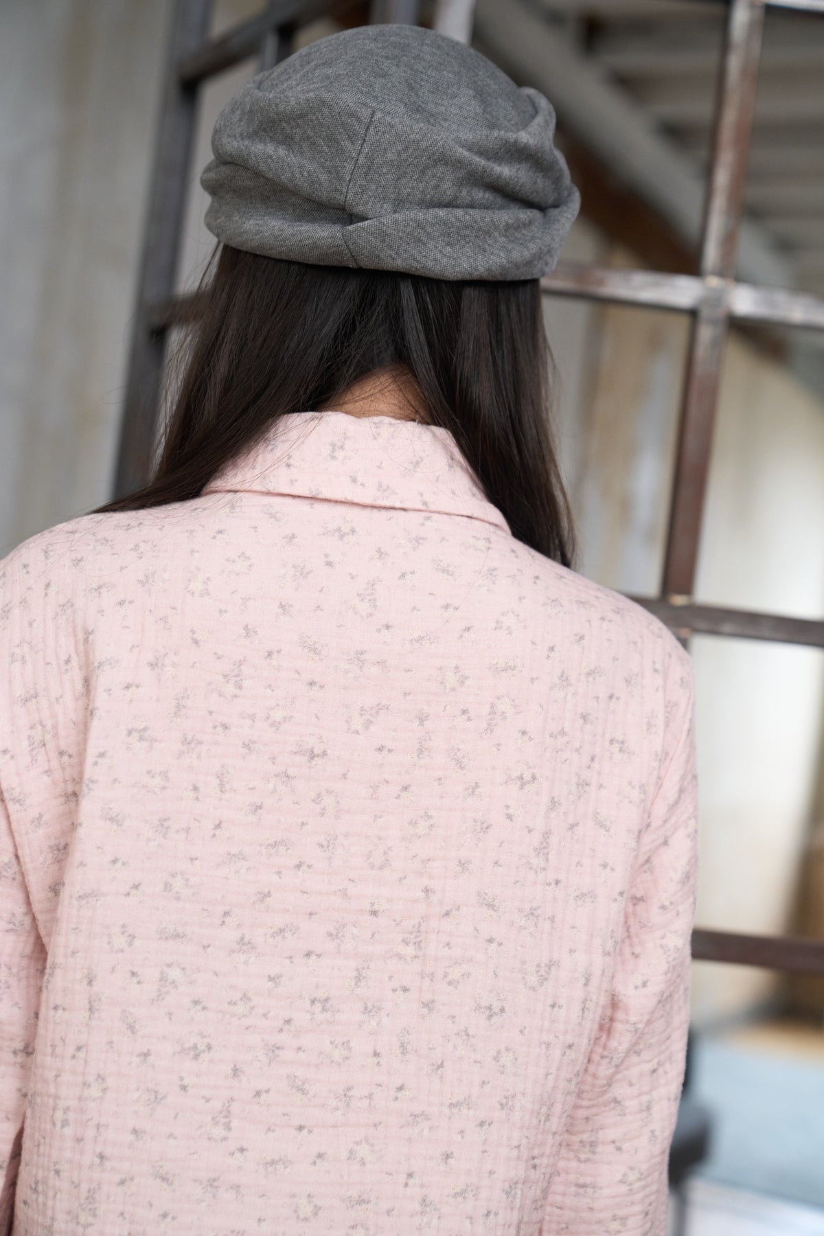 Retro Floral Three-Quarter Sleeve Shirt