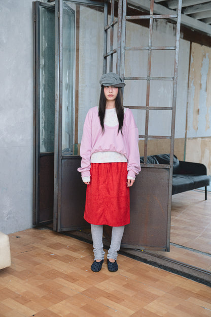 Suede Midi Skirt