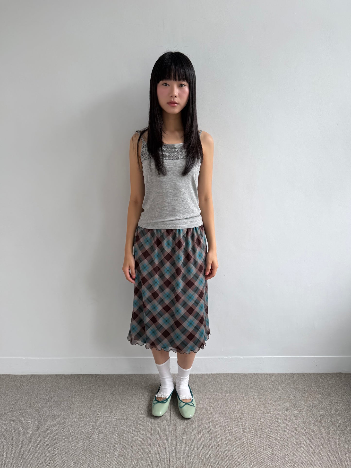 Classic Plaid Midi Skirt