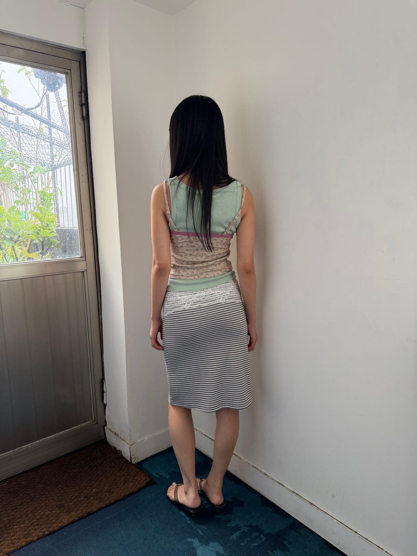 Lace Layering Midi Skirt