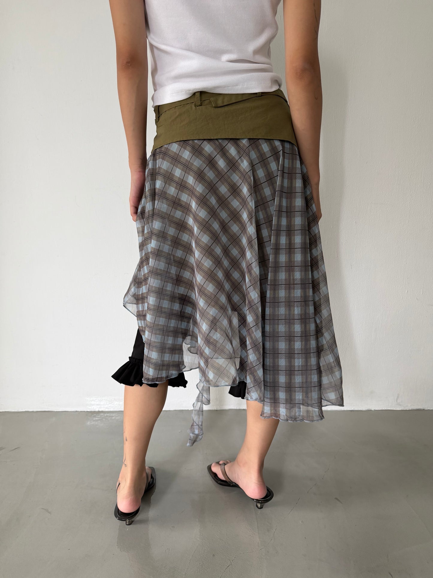 Utility Pouch Check Skirt