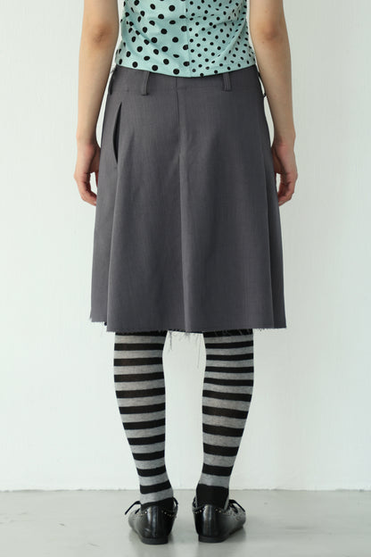 Fringed suit-style one-piece skirt