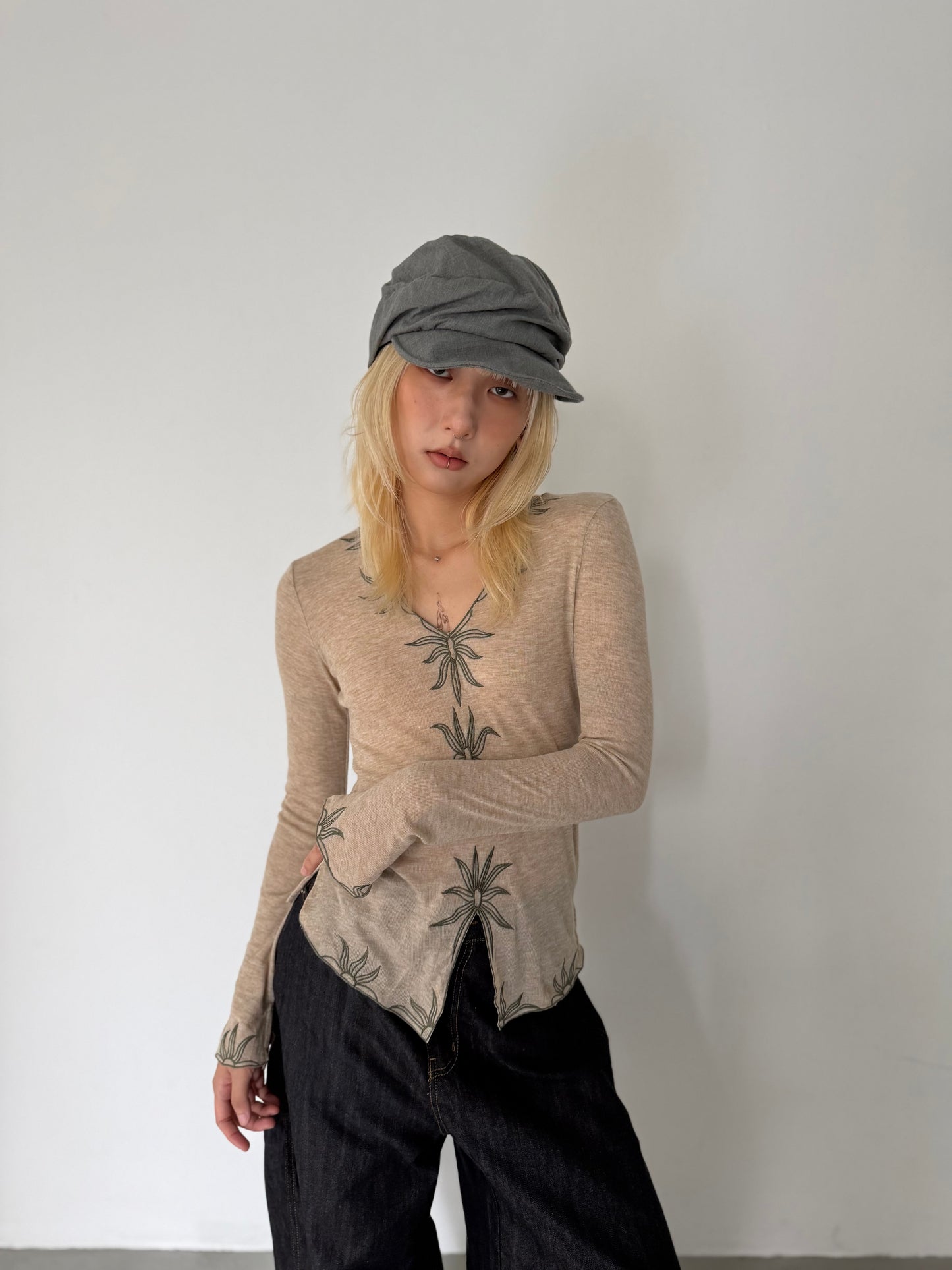 Ruched Newsboy Cap