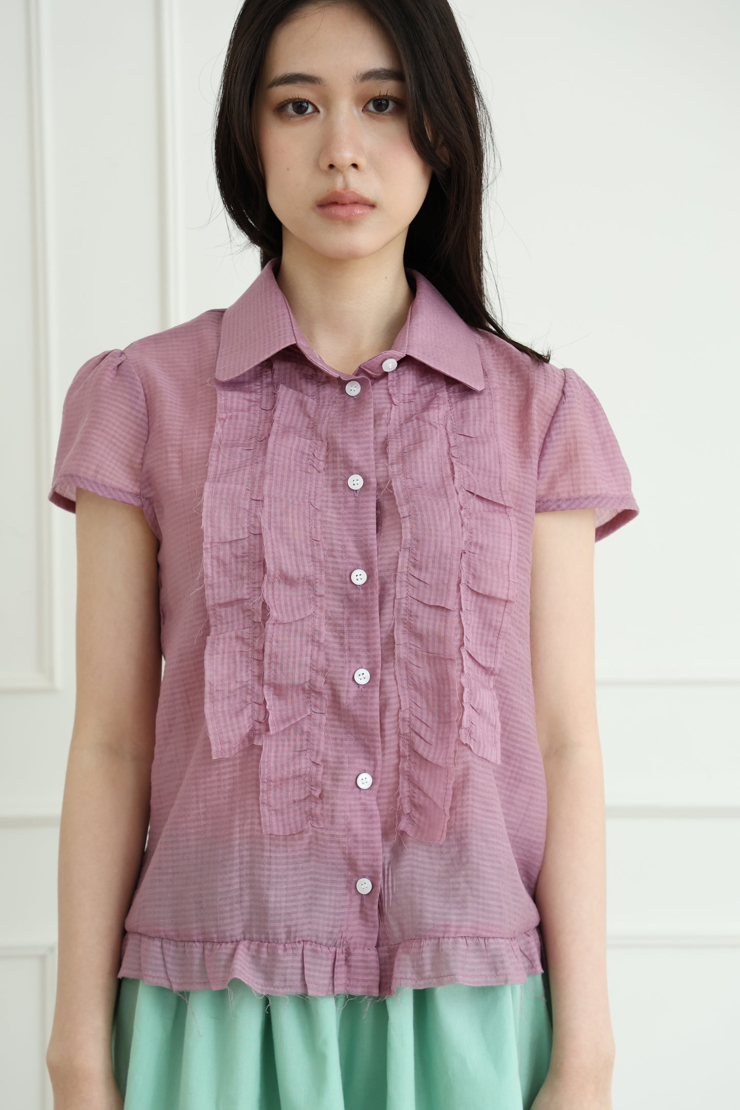Transparent plaid shirt