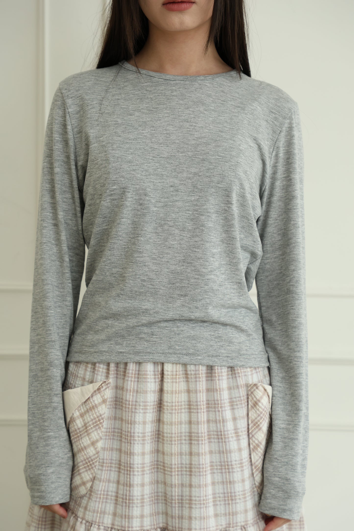Skin-friendly long-sleeved inner top