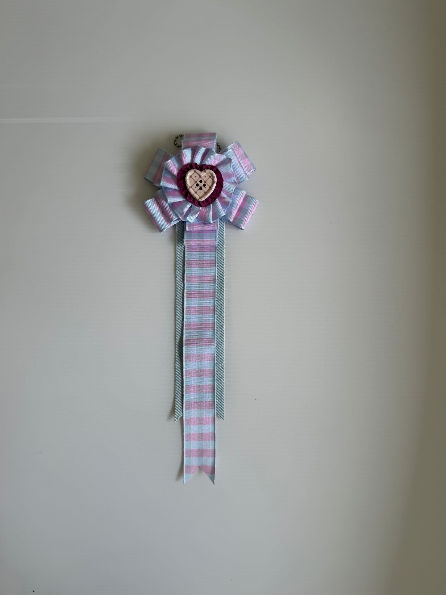 Ribbon, Lace, and Button Brooch