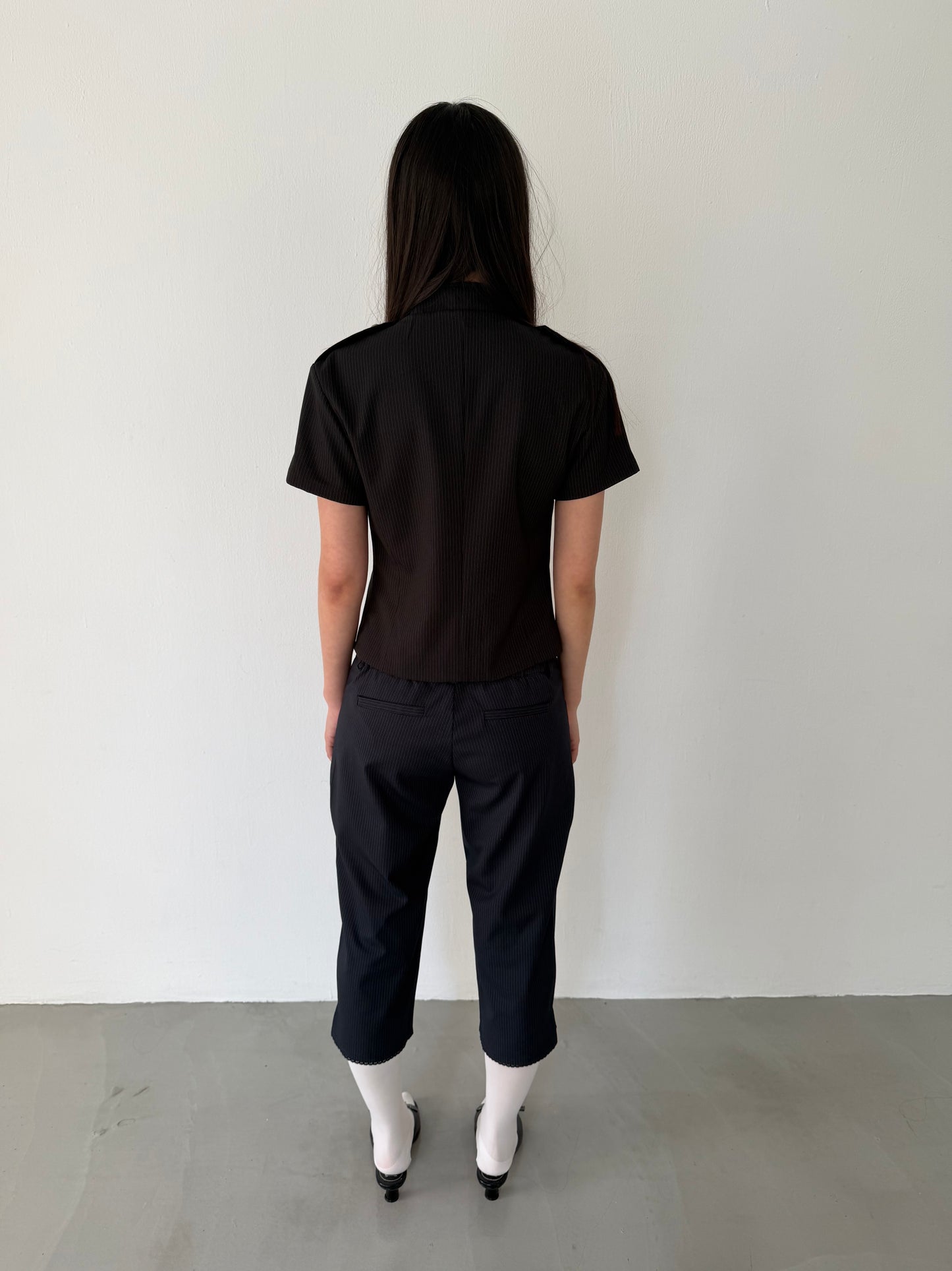 Suit lace capri pants