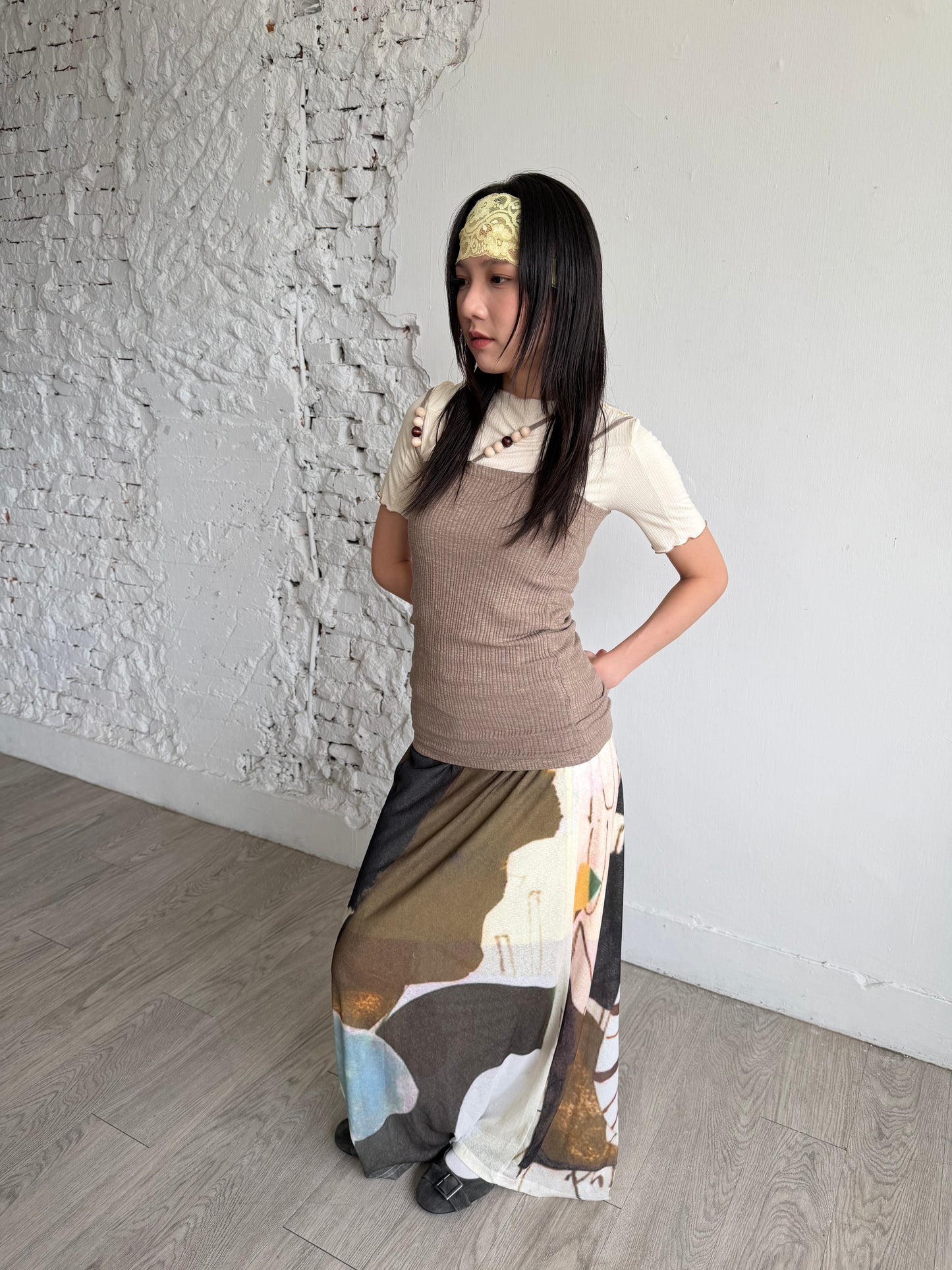 Double-sided printed dress
