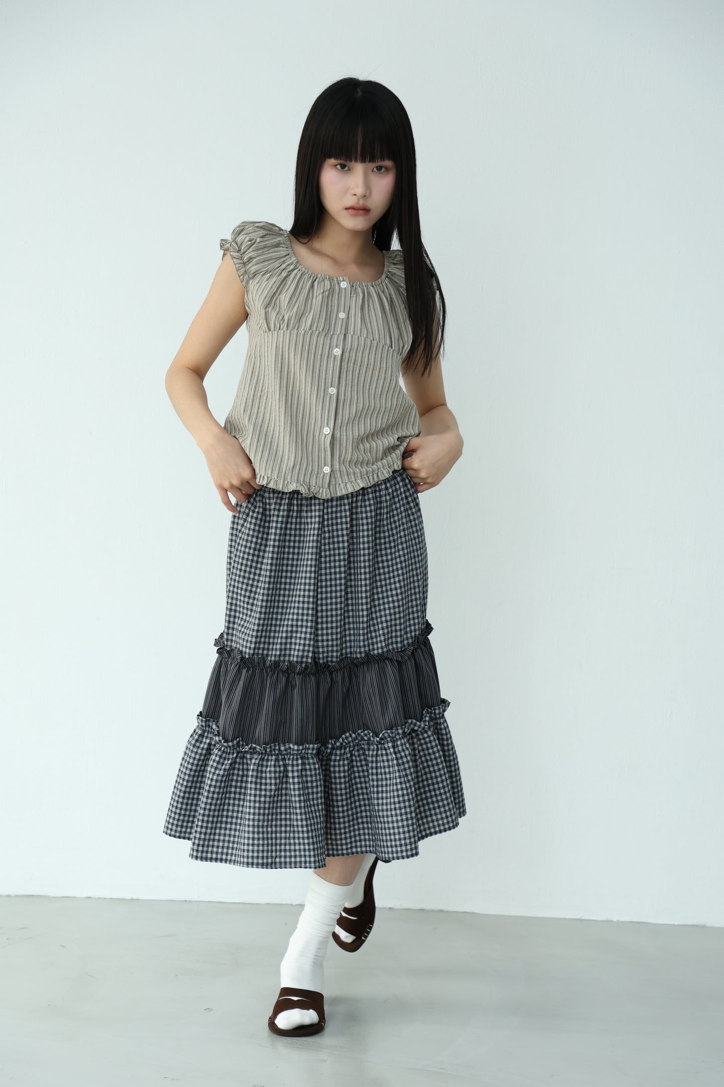 Retro mixed-media dress