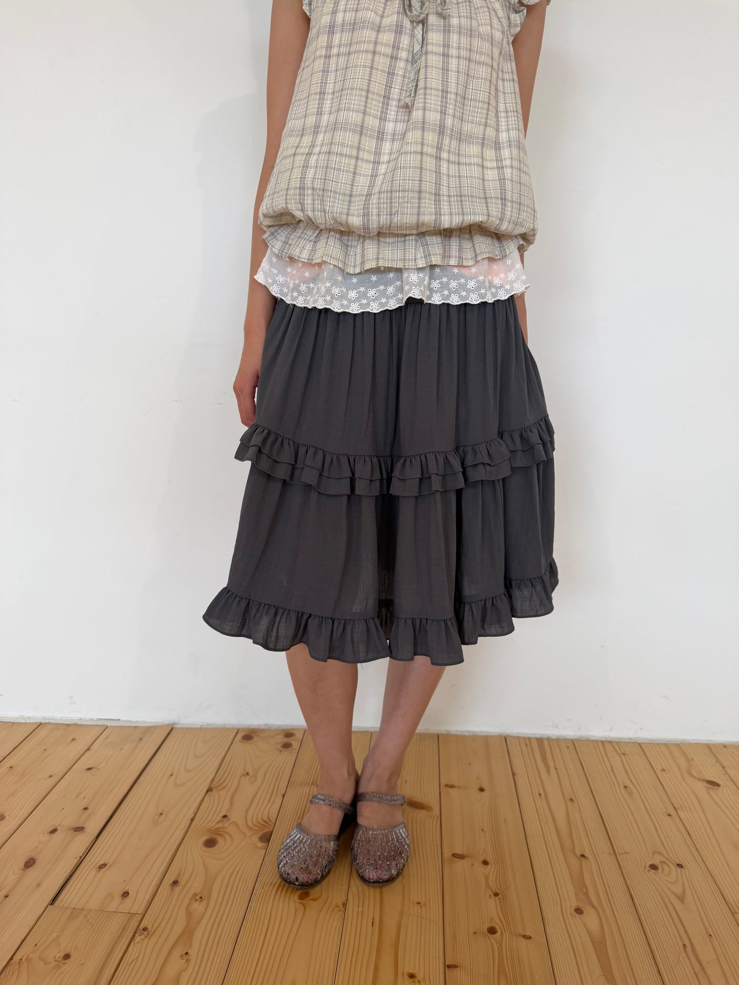 Cascade Midi Skirt