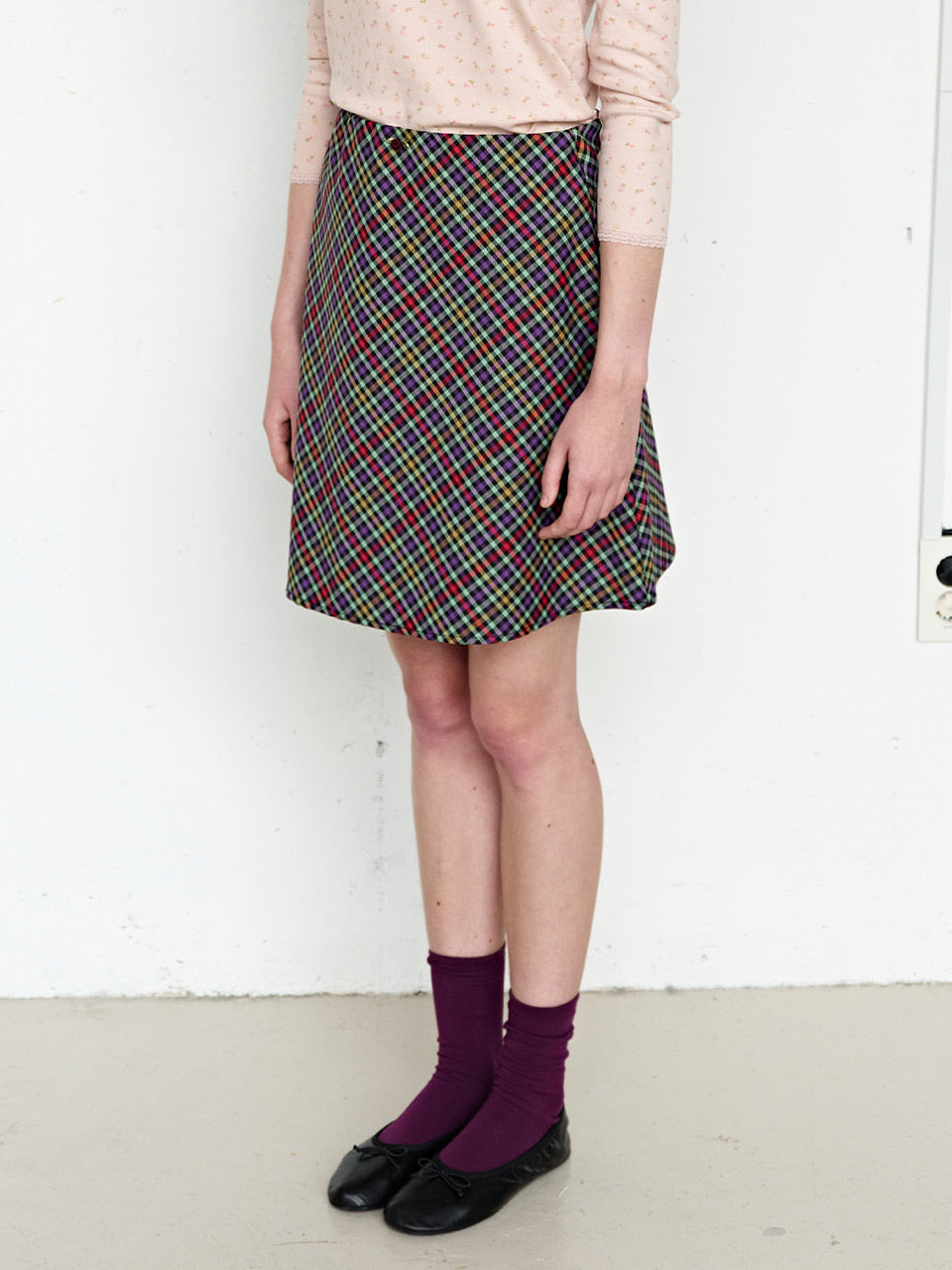 FUN FROM FUN Jolly Check Skirt, Multi