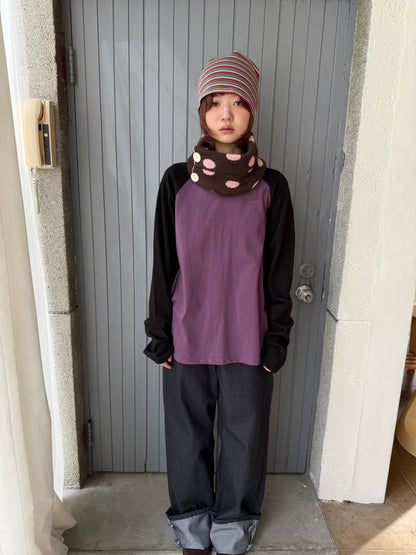 (限時折扣至10/30 23:59！）Color-blocked raglan top