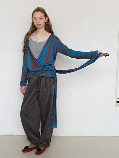 FUN FROM FUN Shadow Dot Wide Pants, Charcoal