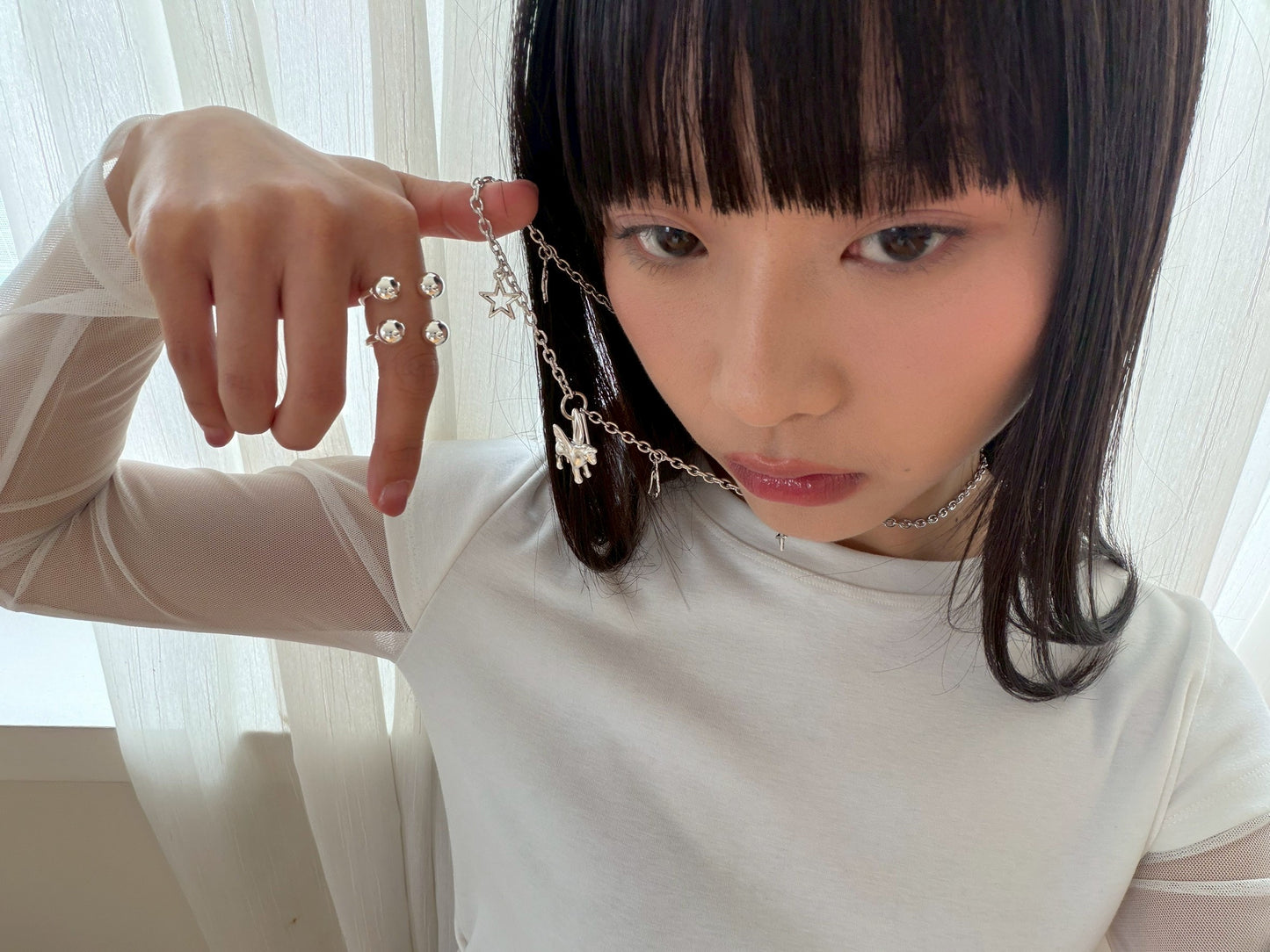 Double Pearl E011 Ring