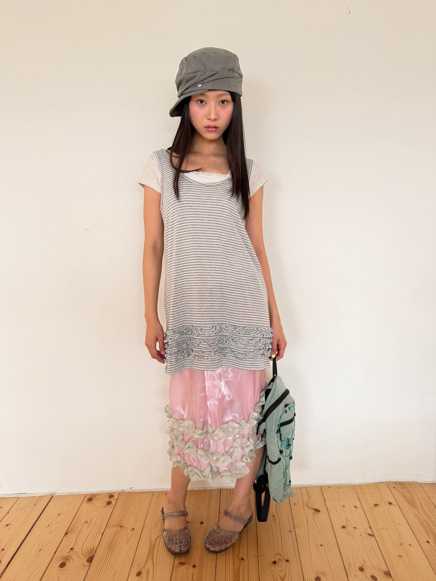 Ripple Hem Stripe Tank