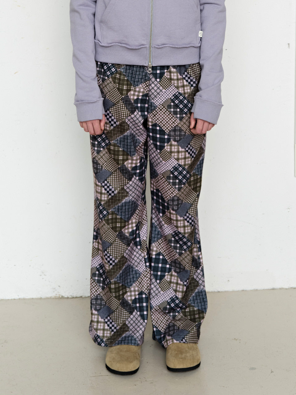 FUN FROM FUN Patchwork Flare Pants, Multi