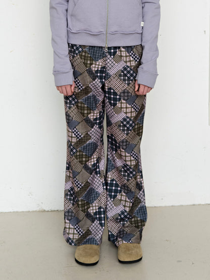 FUN FROM FUN Patchwork Flare Pants, Multi