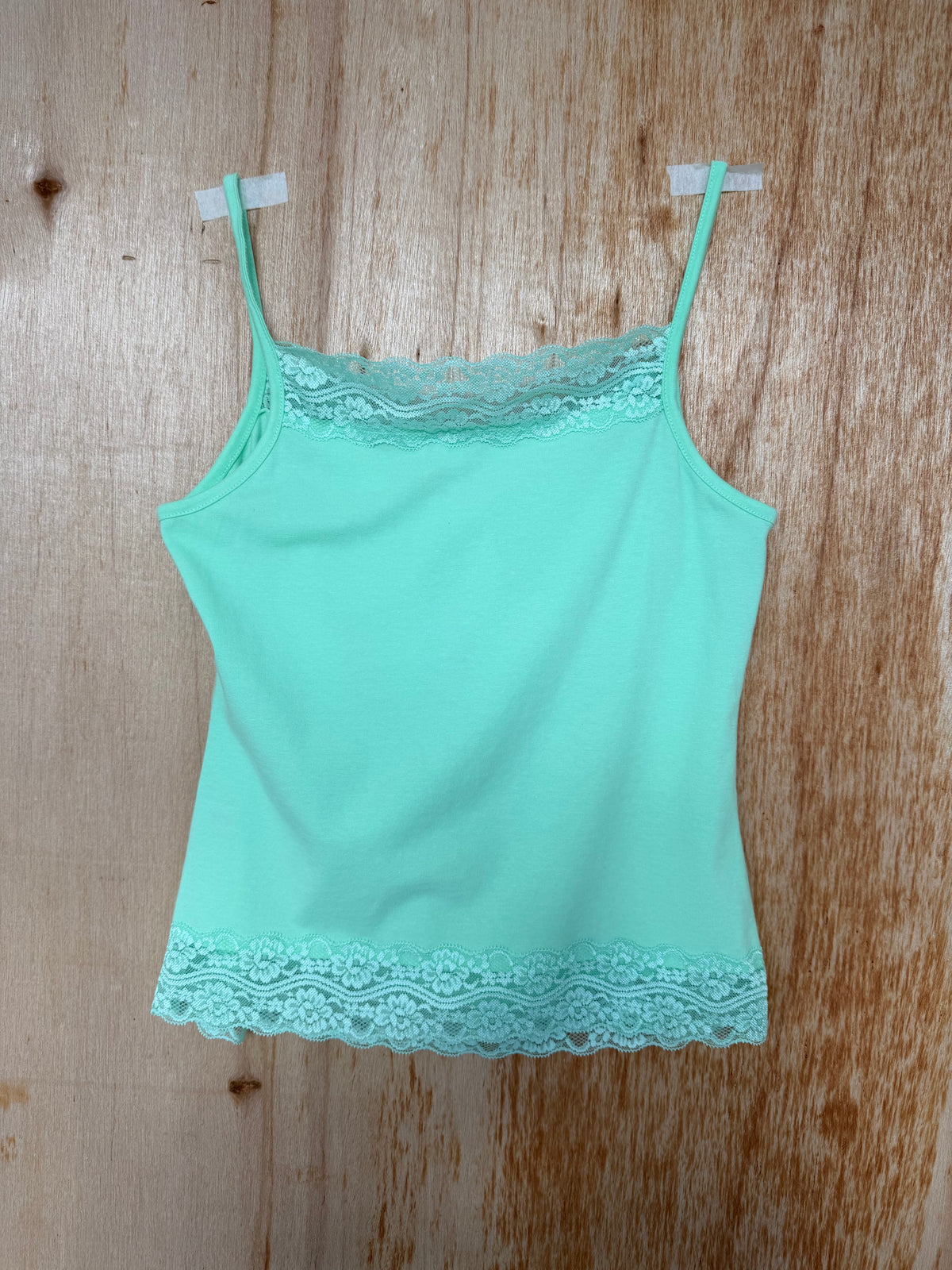 Lace-detail button-front tank top