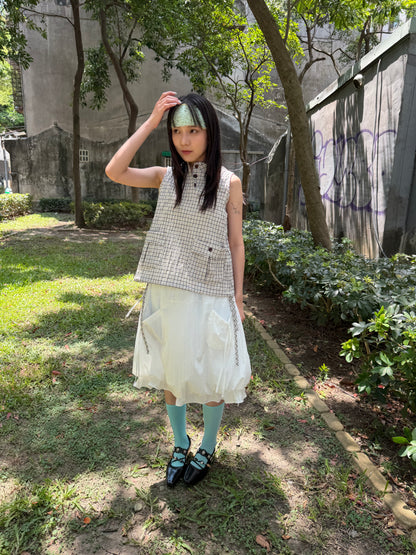 Ruffled Pocket Balloon Skirt