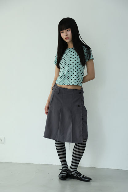 Fringed suit-style one-piece skirt