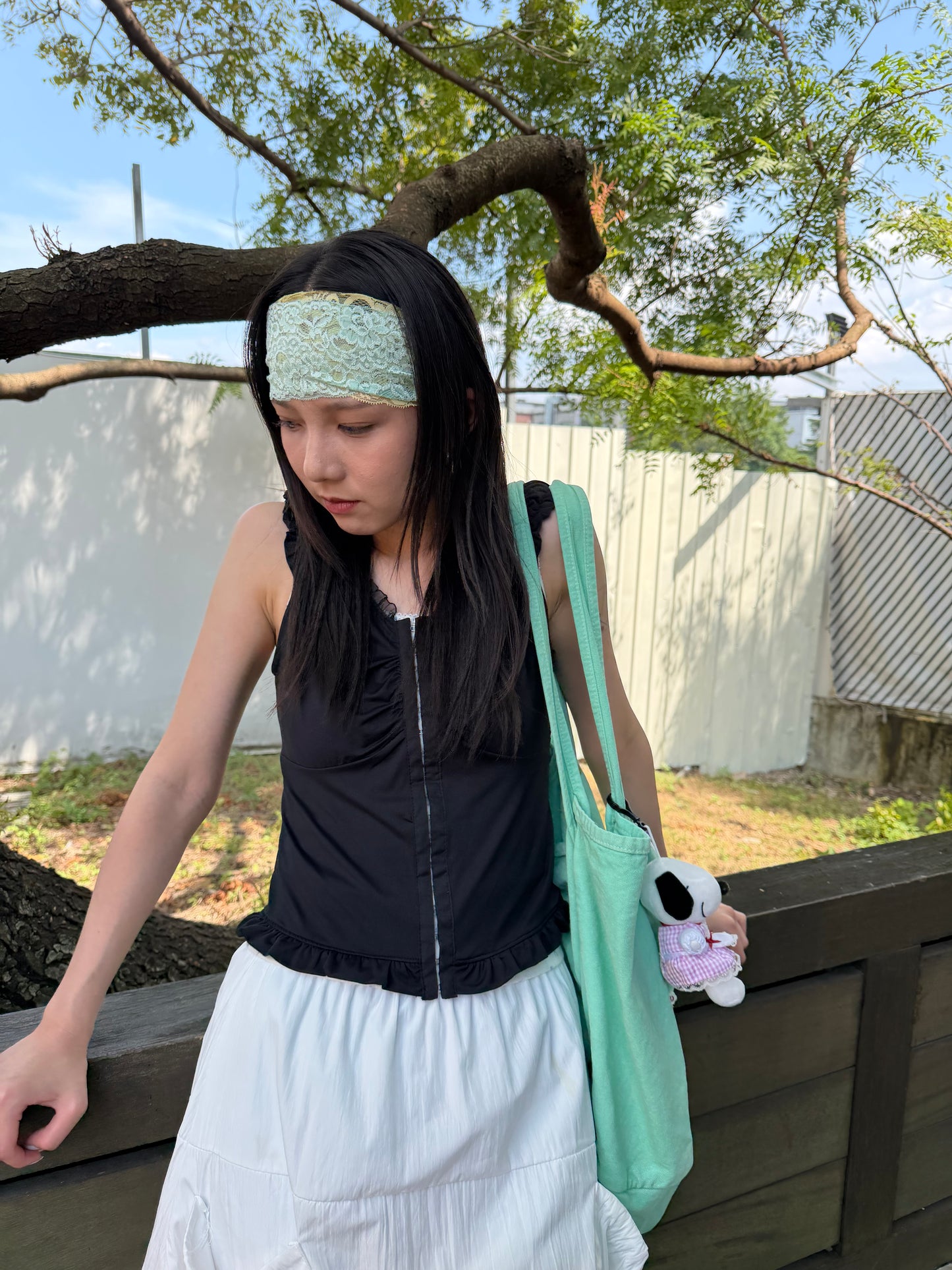 Washed tote bag