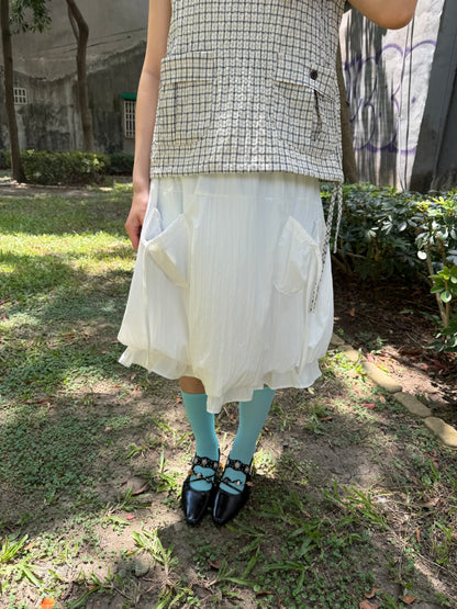 Ruffled Pocket Balloon Skirt