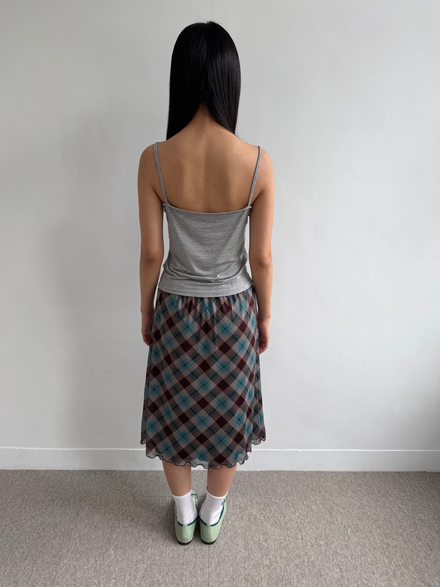 Classic Plaid Midi Skirt
