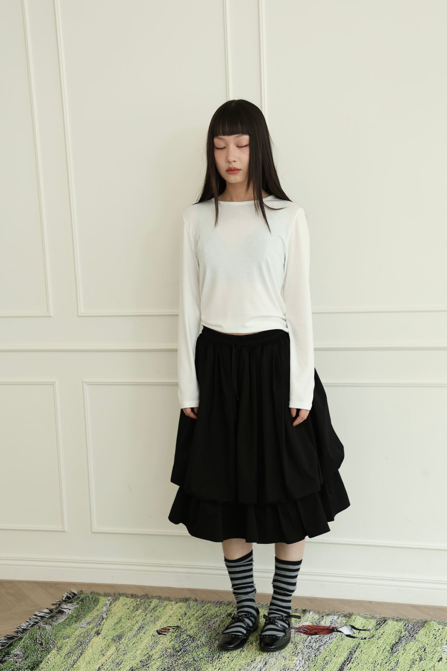 Skin-friendly long-sleeved inner top