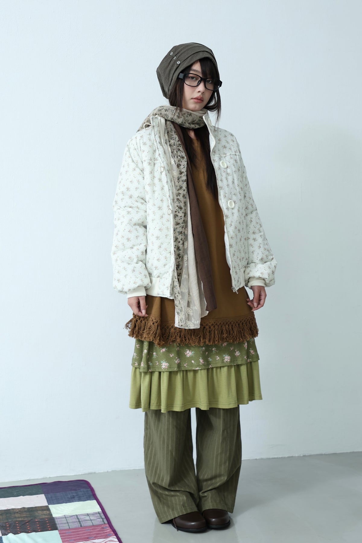 Floral Quilted Coat