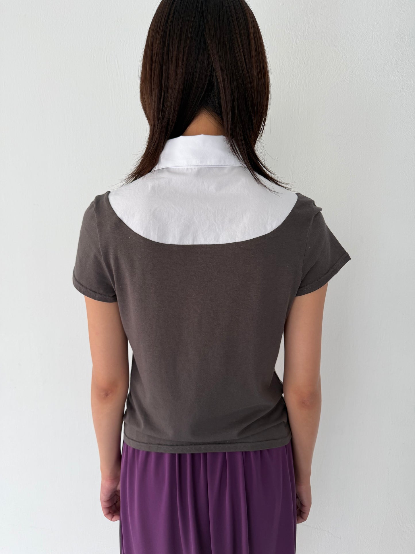 Mixed-Material Polo Shirt