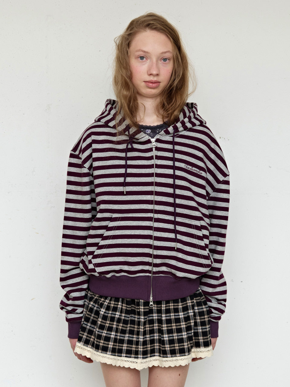FUN FROM FUN Everyday Hoodie, Purple Stripe