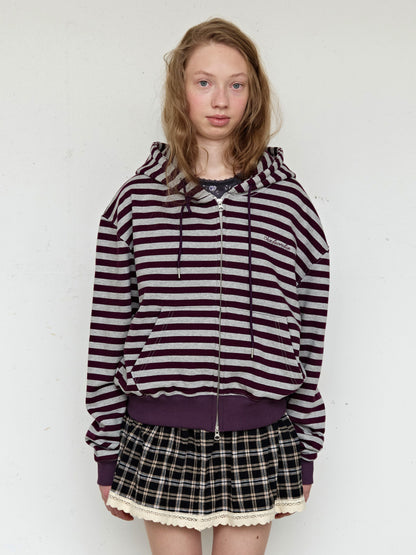 FUN FROM FUN Everyday Hoodie, Purple Stripe