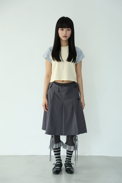 Fringed suit-style one-piece skirt